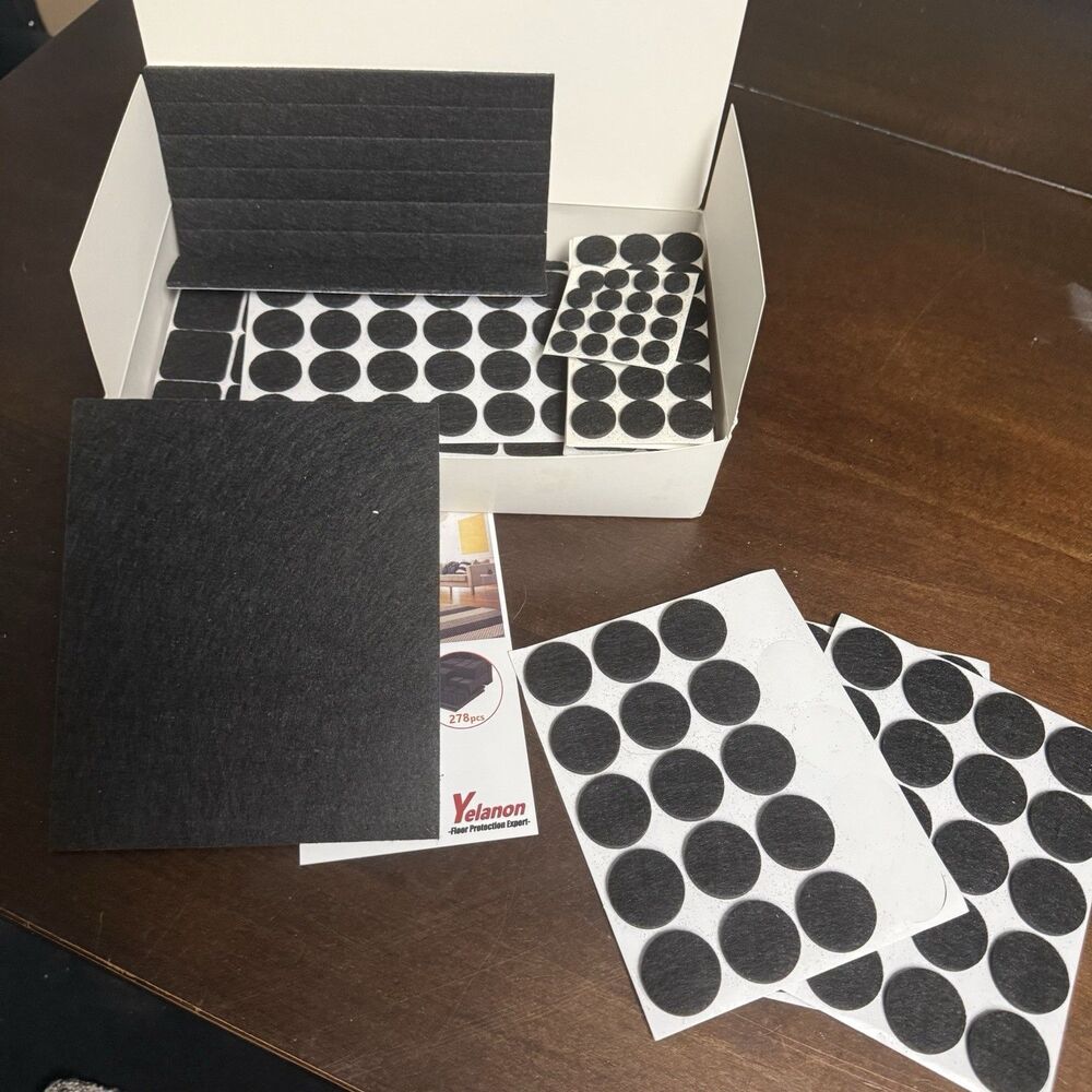 Premium Felt Furniture Pads Variety Sizes- 273 PCS for Wood Floor Protection